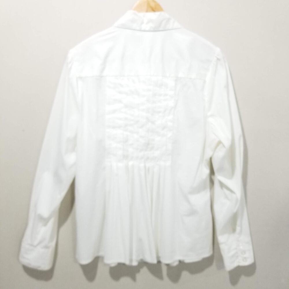 JohnPaulRichard Shirt Womens XL Pleated Button Front Pocket Long Sleeve Top - Picture 2 of 10